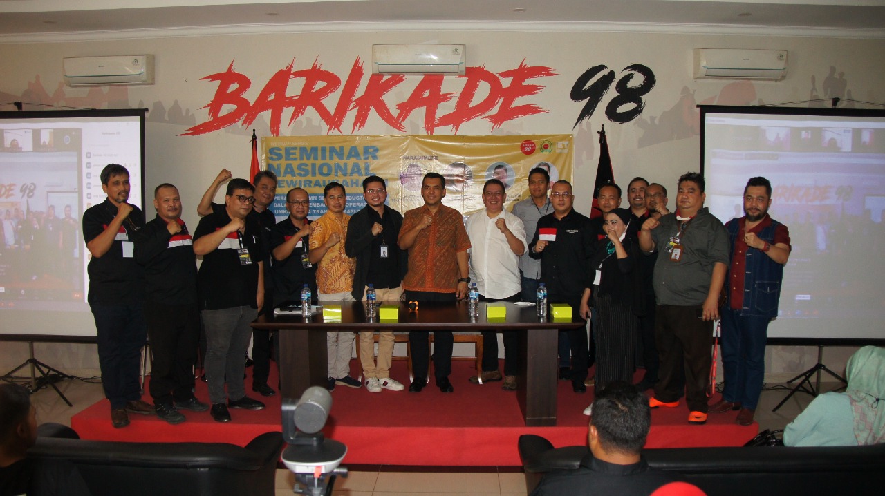Agenda Semnas Kewirausahaan, Barikade 98 Dukung Pengembangan Koperasi & UMKM di Era Transformasi Digital