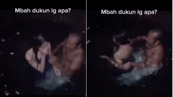 Heboh Video Dukun Memandikan Seorang Perempuan, Netizen: Kalo Gak Nipu ya Pasti Cabul