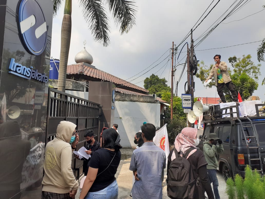 Geruduk Kantor Transjakarta, JMMP Desak Usut Dugaan Permainan Kilometer Jak Lingko