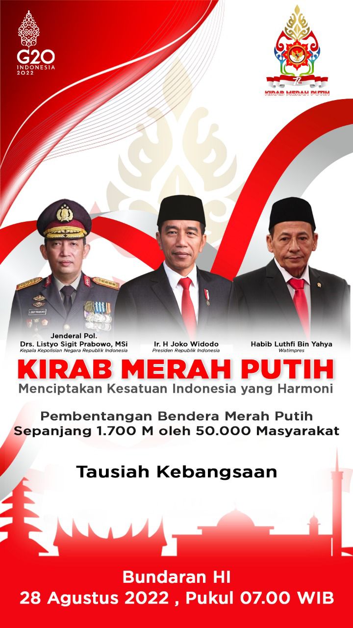 Jaga Persatuan, Elemen Bangsa Kompak Gelar Kirab Merah Putih