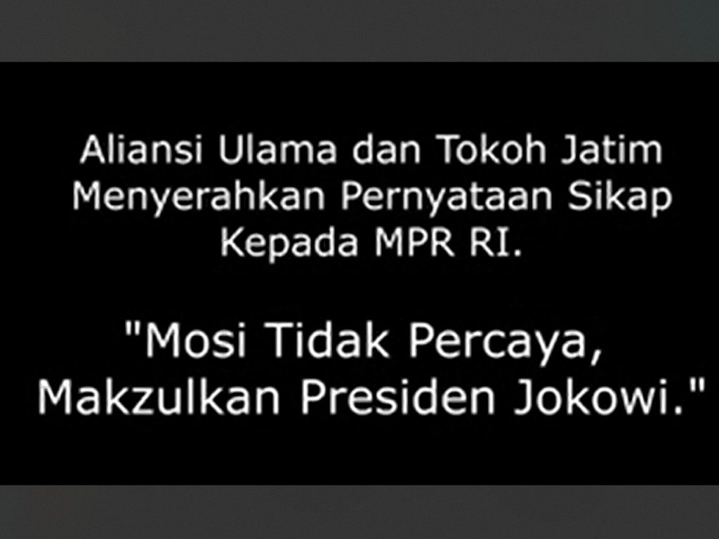 Bawa-bawa Nama Ulama Klaim Mosi Tak Percaya ke Jokowi, Netizen: Sepertinya Orang-orang Ini Bagian dari Khilafah