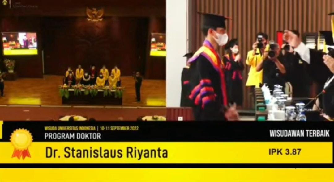 Stanislaus Riyanta Wisuda Doktor dengan Predikat Cum Laude di UI