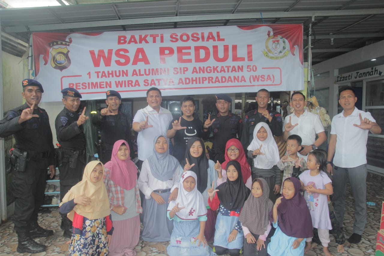 Bakti Sosial Alumni SIP 50 Resimen WSA Jajaran Polda Jambi : Wujud Syukur di Setahun Pengabdian
