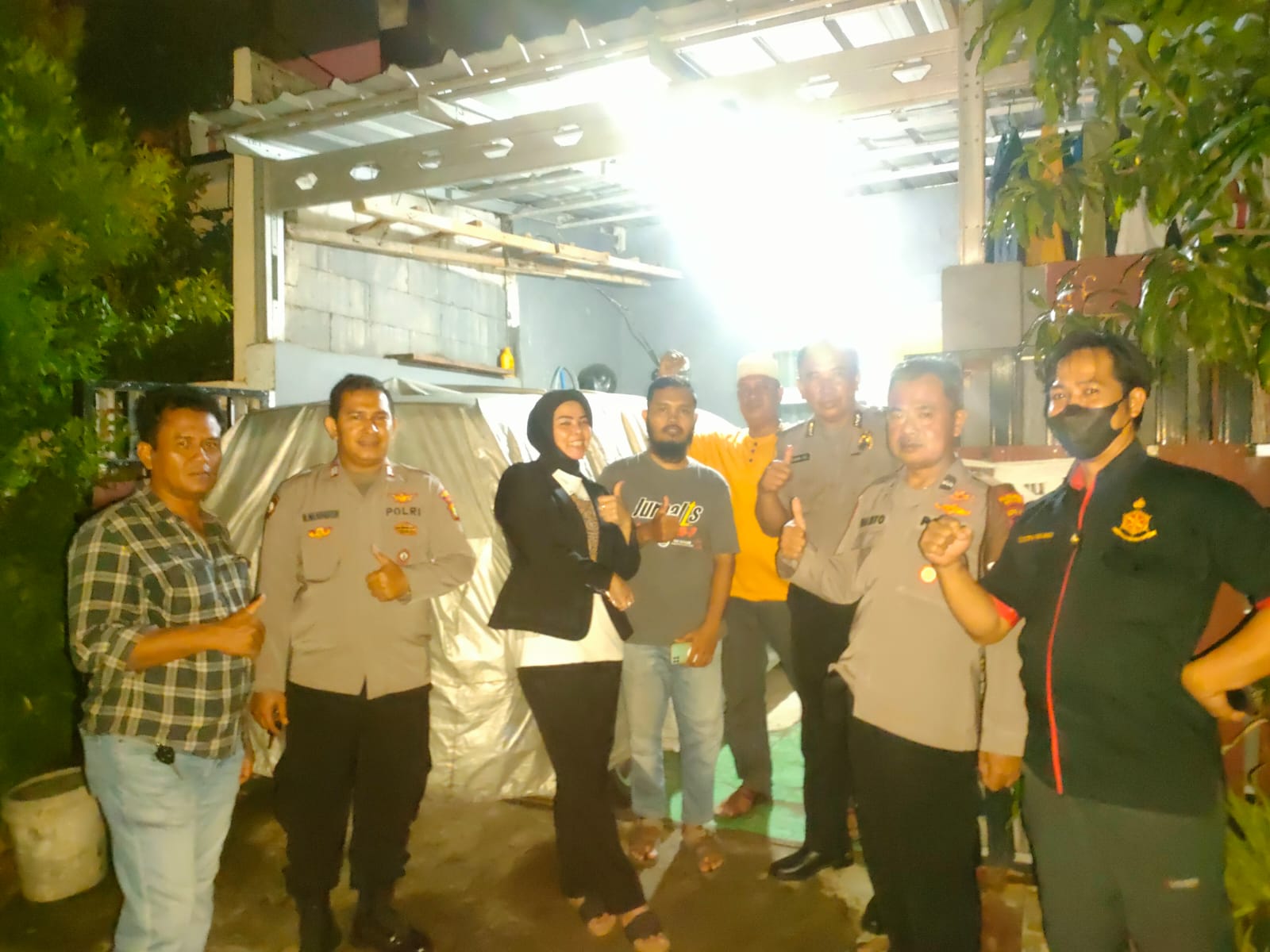 Kapolsek Tambun Sambangi Rumah Ketua Jurnalis Jakarta Pusat 