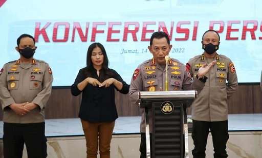 Konferensi pers Kapolri