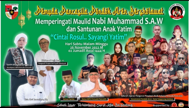 Syekh Ibrahim Chaniago Wasekjen MPN Pemuda Pancasila Berikan Tausiah di Acara Pemuda Pancasila Bersholawat