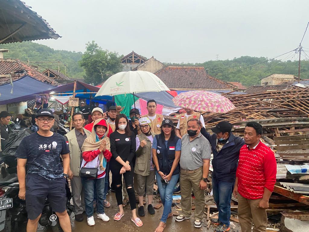 Moeldoko Center Salurkan Bantuan untuk Korban Bencana Cianjur