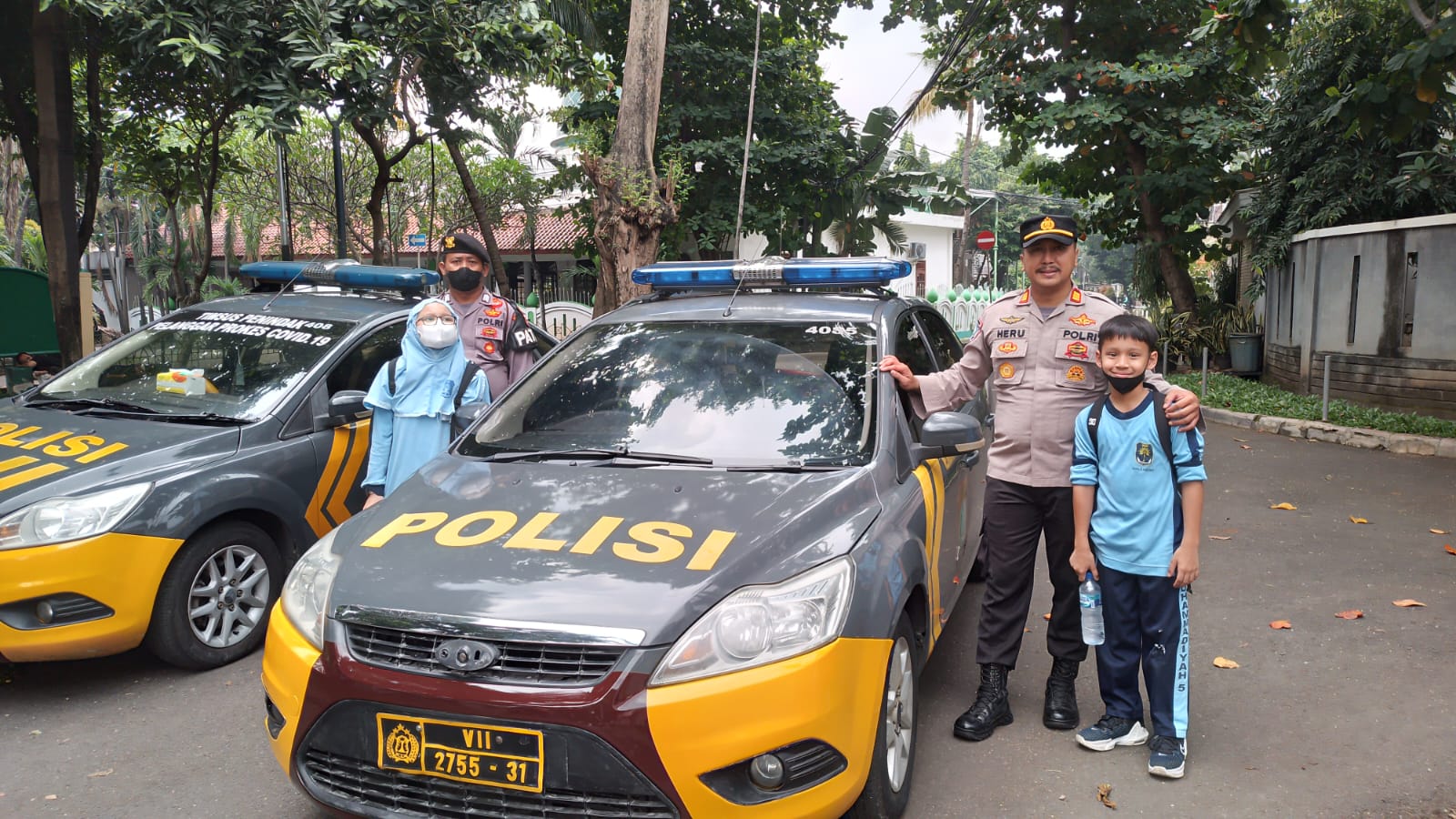 Hari Kedua, Siswa SD Muhammadiyah 5 Jakarta Ikut Patroli Bersama Anggota Polsek Kebayoran Baru
