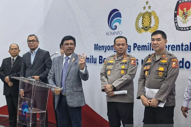Sinergi Kawal Pemilu, Polri-Kominfo Teken MoU Pertukaran Data dan Informasi