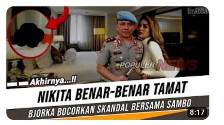 Beredar Hoax Video Ferdy Sambo dan Nikita Mirzani Terciduk di Kamar Hotel