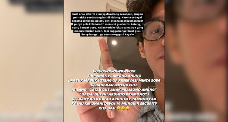 Ngamuk di Kelab Malam Gegara Mabuk, Ardhito Pramono Lempar Gelas Sampai Ngaku Anak Pejabat