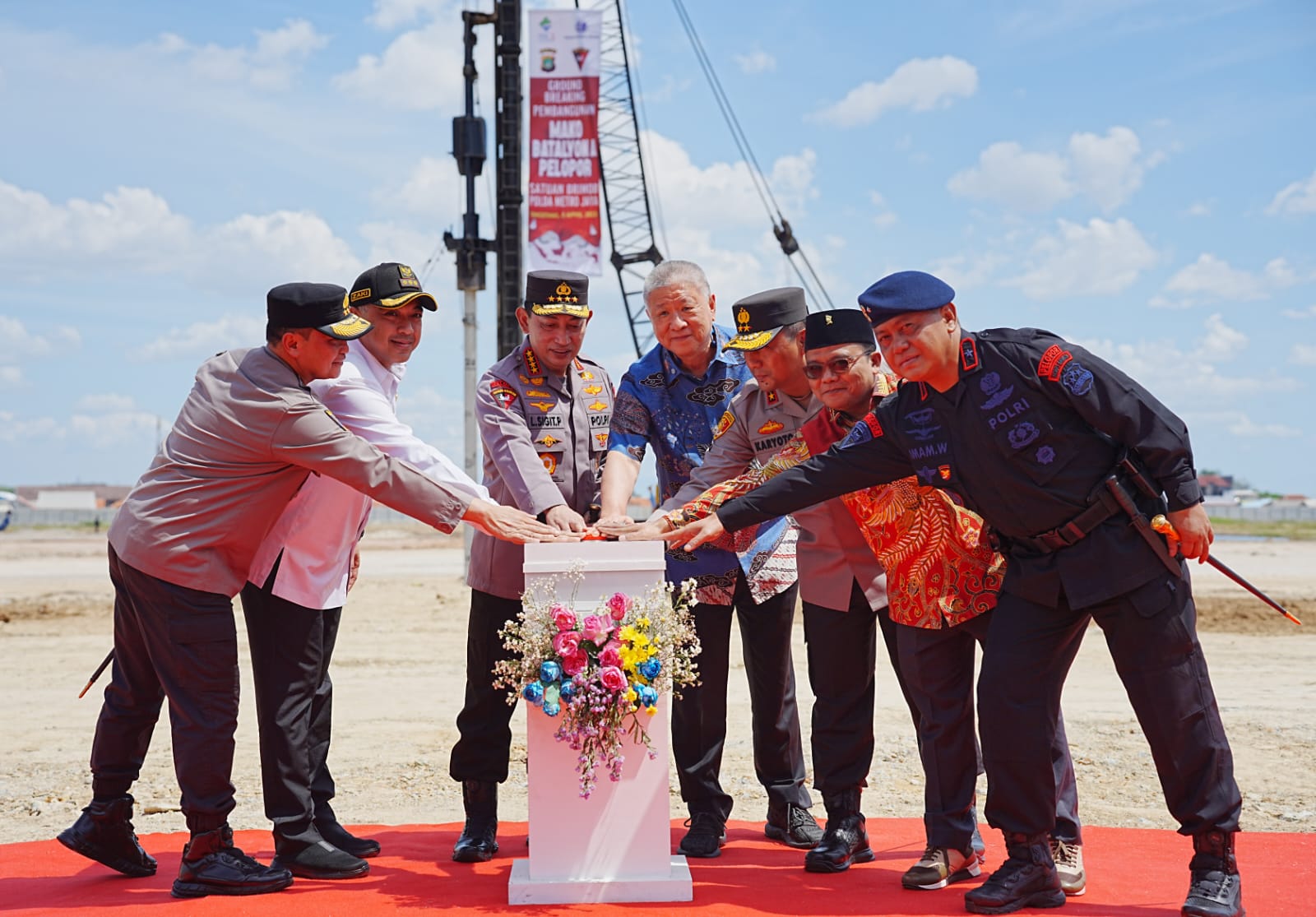 Hadiri Groundbreaking Batalyon A Brimob, Kapolri: Berikan Pengamanan kepada masyarakat.