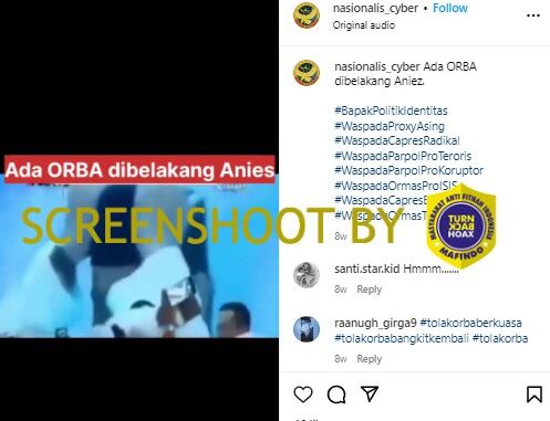 Cek Fakta: Ada Orba Dibelakang Anies?