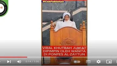 Cek Fakta : Video Khotbah Jumat Dipimpin Wanita di Ponpes Al Zaytun Ternyata Hoaks
