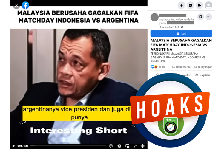 Hoaks Malaysia Berusaha Gagalkan FIFA Matchday Indonesia vs Argentina, Simak Faktanya