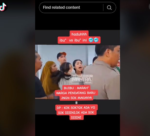 Ibu-ibu Serang Dewi Perssik: Warga Pendatang Baru Jangan Sok Makanya