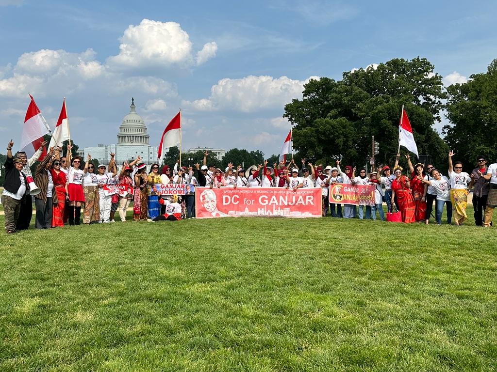 Ratusan Pendukung Ganjar Pranowo Gelar Deklarasi di Washington DC