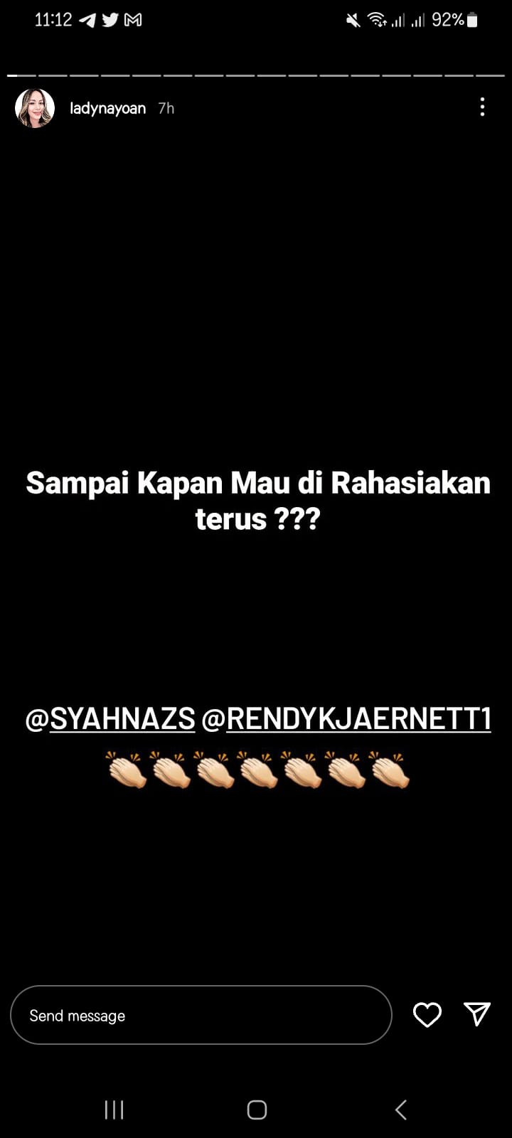 Kumpulan Chat Syahnaz Sadiqah Adik Raffi Ahmad yang Diduga Selingkuh dengan Aktor FTV Rendy Kjaernett