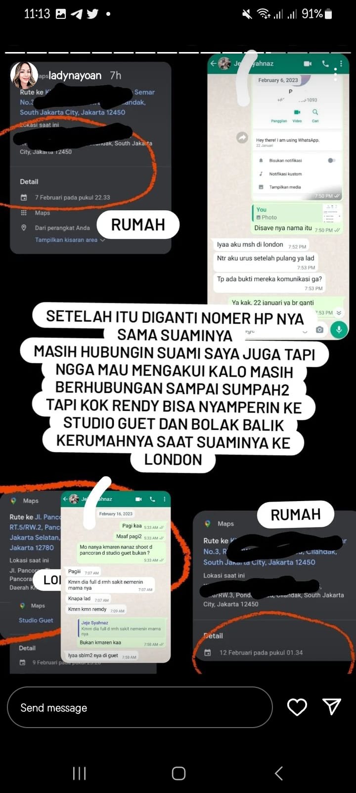 Kumpulan Chat Syahnaz Sadiqah Adik Raffi Ahmad yang Diduga Selingkuh dengan Aktor FTV Rendy Kjaernett