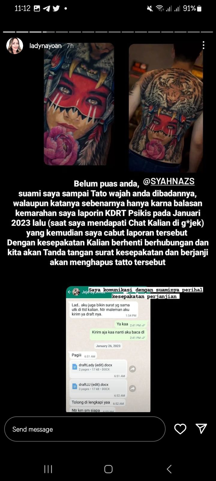Kumpulan Chat Syahnaz Sadiqah Adik Raffi Ahmad yang Diduga Selingkuh dengan Aktor FTV Rendy Kjaernett