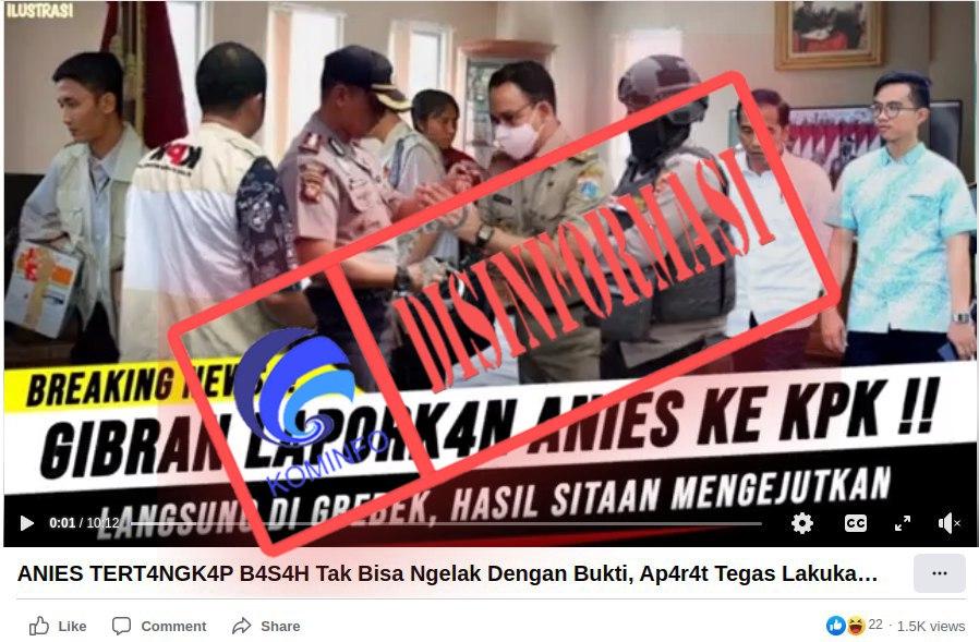 Gibran Laporkan Anies ke KPK? Ternyata Hoaks! Cek Faktanya