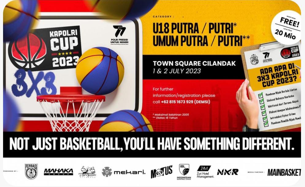 Basketball 3×3 Kapolri Cup, Bentuk Gebrakan di Semarak HUT Bhayangkara ke-77