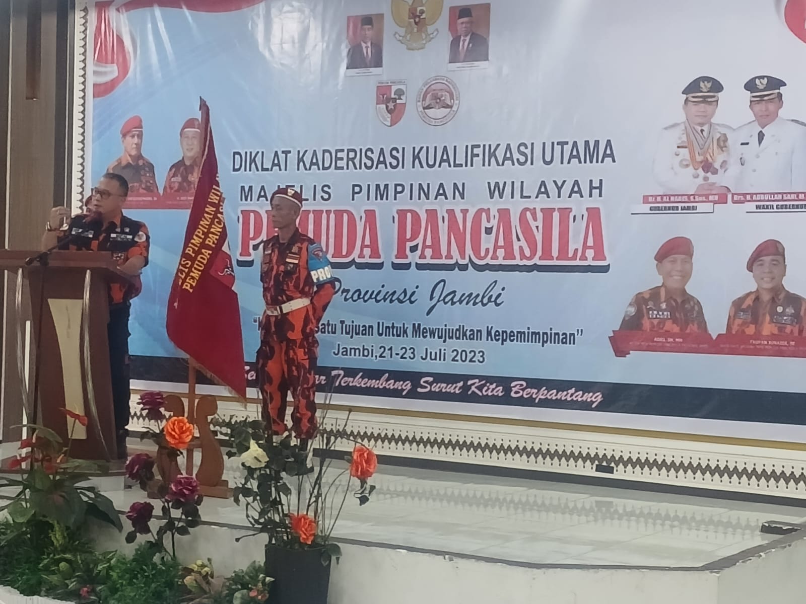 Sambutan Sekjend MPN PP, Mewakili Ketua Umum Dalam Diklat Kualifikasi Utama MPW Pemuda Pancasila Jambi
