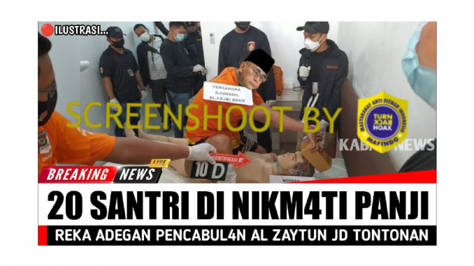 Viral Video Reka Adegan Pelecehan Seksual Panji Gumilang ke 20 Santrinya, Cek Faktanya