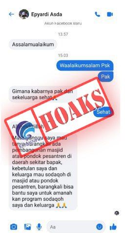 Viral Akun Facebook Catut Nama Bupati Solok, Minta-minta Donasi!
