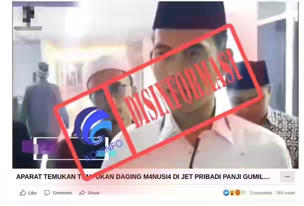 Hoaks Penemuan Tumpukan Daging Manusia di Jet Pribadi Panji Gumilang