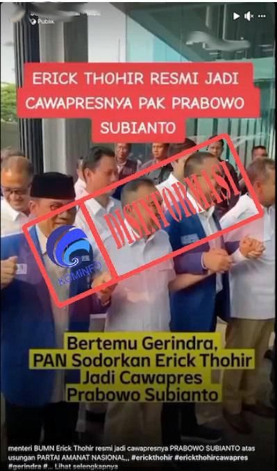 Erick Thohir Cawapres Prabowo? Rupanya Cuma Usulan