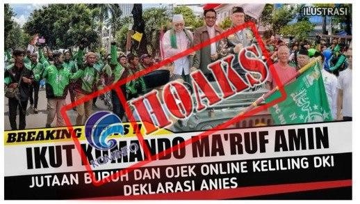 Ma’ruf Amin Turun ke Jalan Pimpin Ojol & Buruh Deklarasi Dukung Anies? Ini Faktanya
