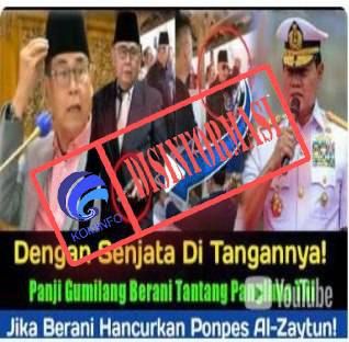 Hoaks Panji Gumilang Bawa Senjata Tantang Panglima TNI