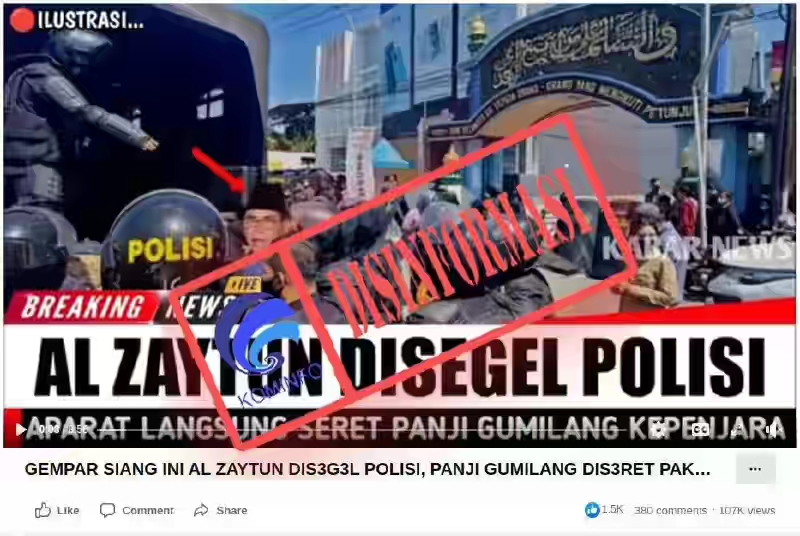 Cek Fakta, Benarkah Ponpes Al Zaytun Sudah Disegel Polisi?