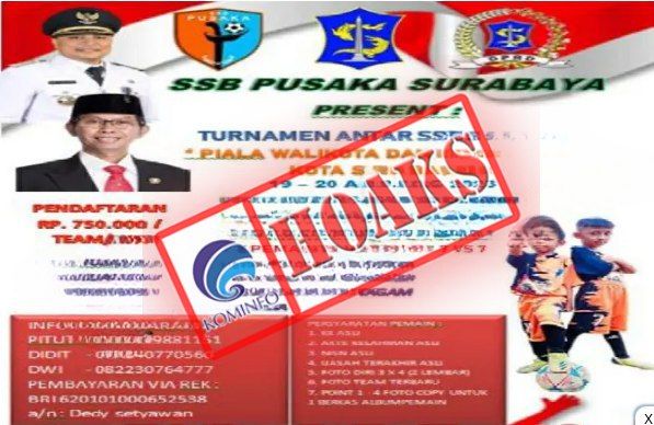 Poster Turnamen SSB se-Jawa Timur, Ternyata Hoaks! Awas Penipuan