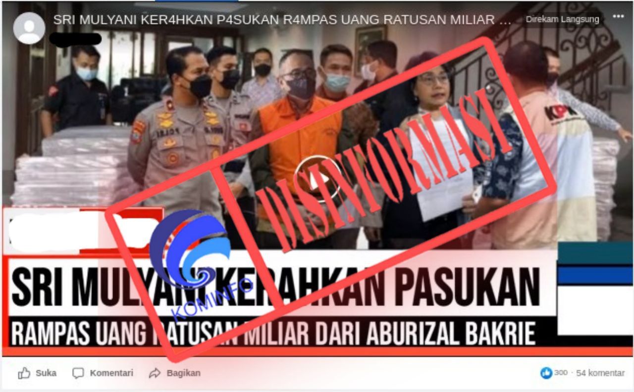 Cek Fakta: Sri Mulyani Rampas Uang Ratusan Milyar dari Aburizal Bakrie?