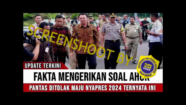 Ahok Disebut Ditolak Maju Nyapres 2024, Rupanya Konten Menyesatkan