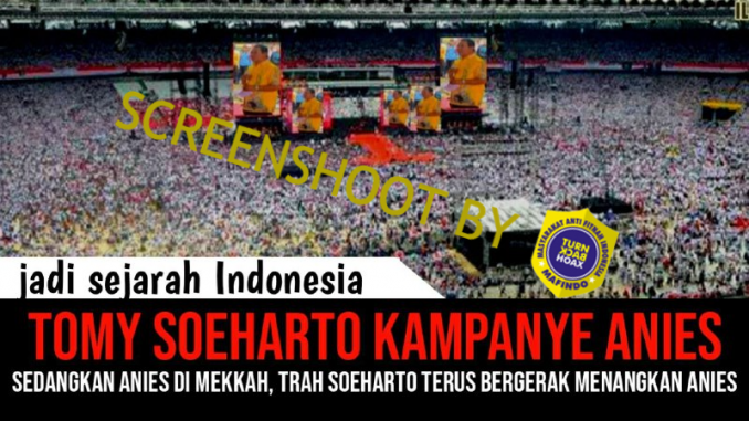 Kampanye Anies Dipimpin Tomy Soeharto, Mengguncang GBK?