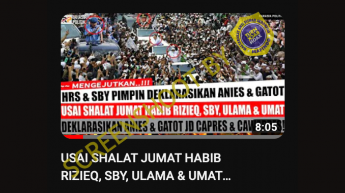 HRS, SBY dan Segenap Ulama Deklarasikan Dukung Anies-Gatot?