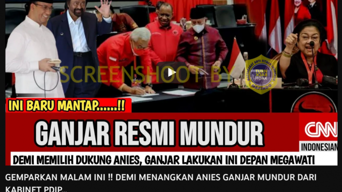 Hoaks Ganjar Mundur Dari PDIP