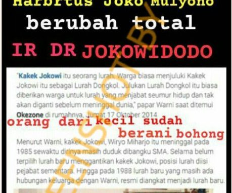 Awas Hoaks Lama Beredar Kembali! Nama Asli Jokowi Bukan Harbertus