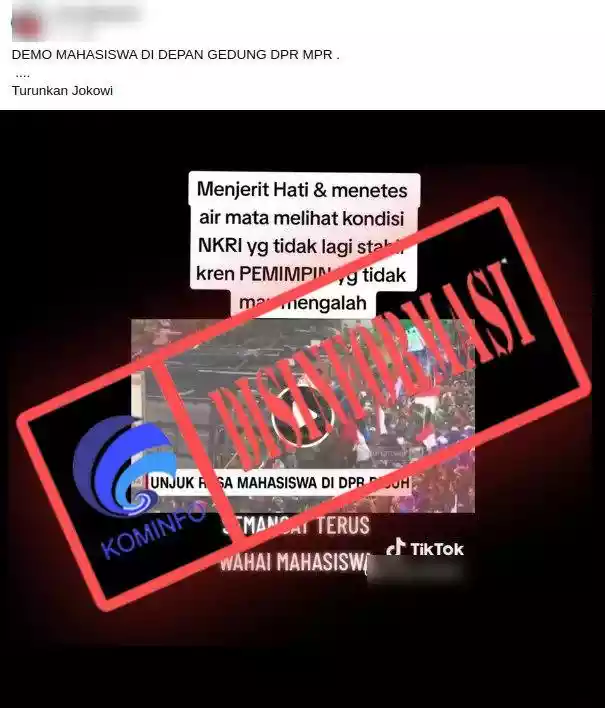 Viral Video Demo Mahasiswa Tuntut Jokowi Turun, Rupanya Hoaks!