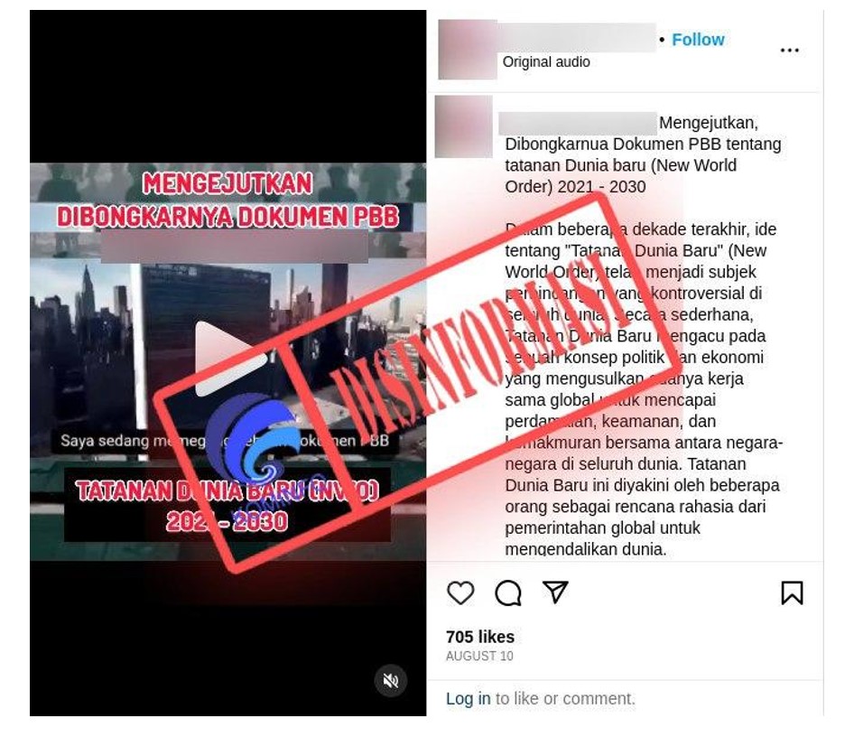 Dokumen New World Order 2021-2030 Milik PBB Dipastikan Hoaks