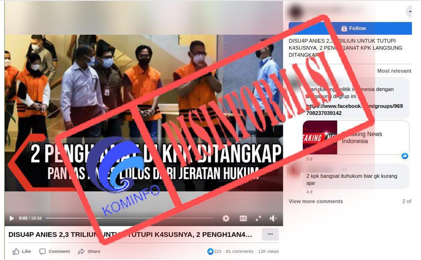 Dua Pegawai KPK Ditangkap karena Kantongi Uang Suap dari Anies??
