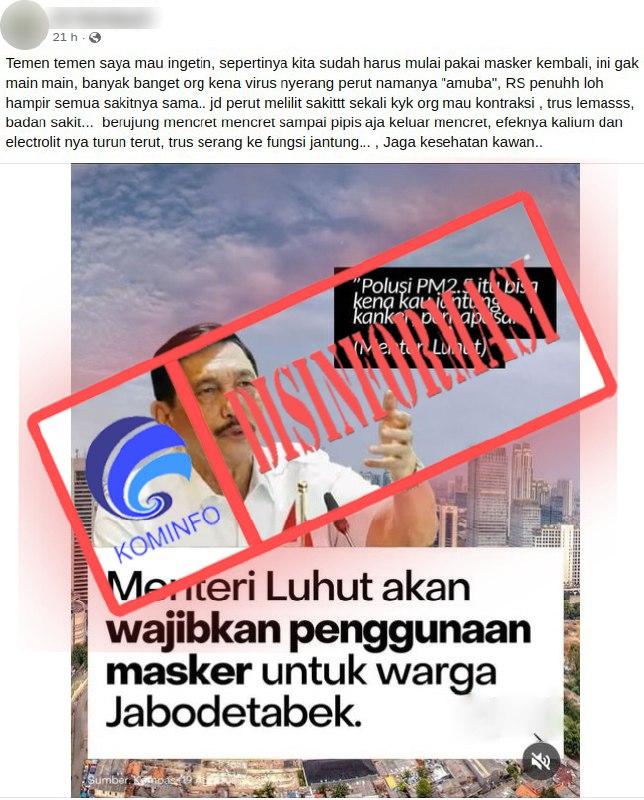Wajib Pakai Masker untuk Cegah Penyebaran Disentri, Benarkah?