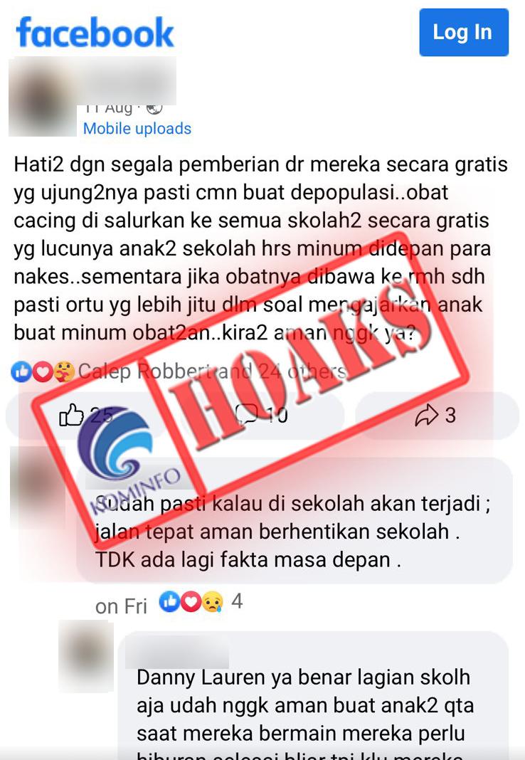 Pemberian Obat Cacing Demi Kesehatan Bukan untuk Depopulasi, Jangan Termakan Hoaks!