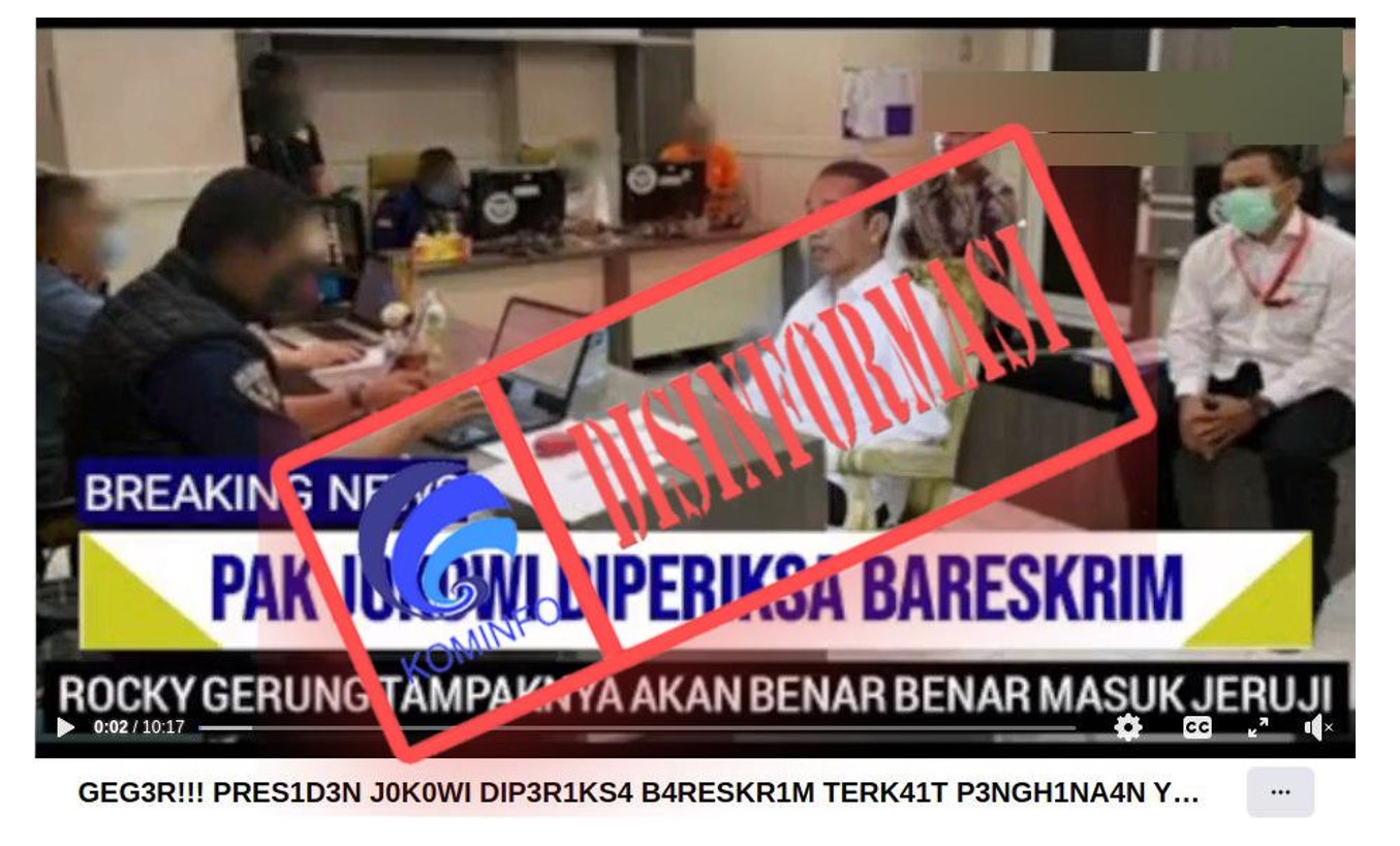 Hoaks Presiden Jokowi Diperiksa Bareskrim Polri