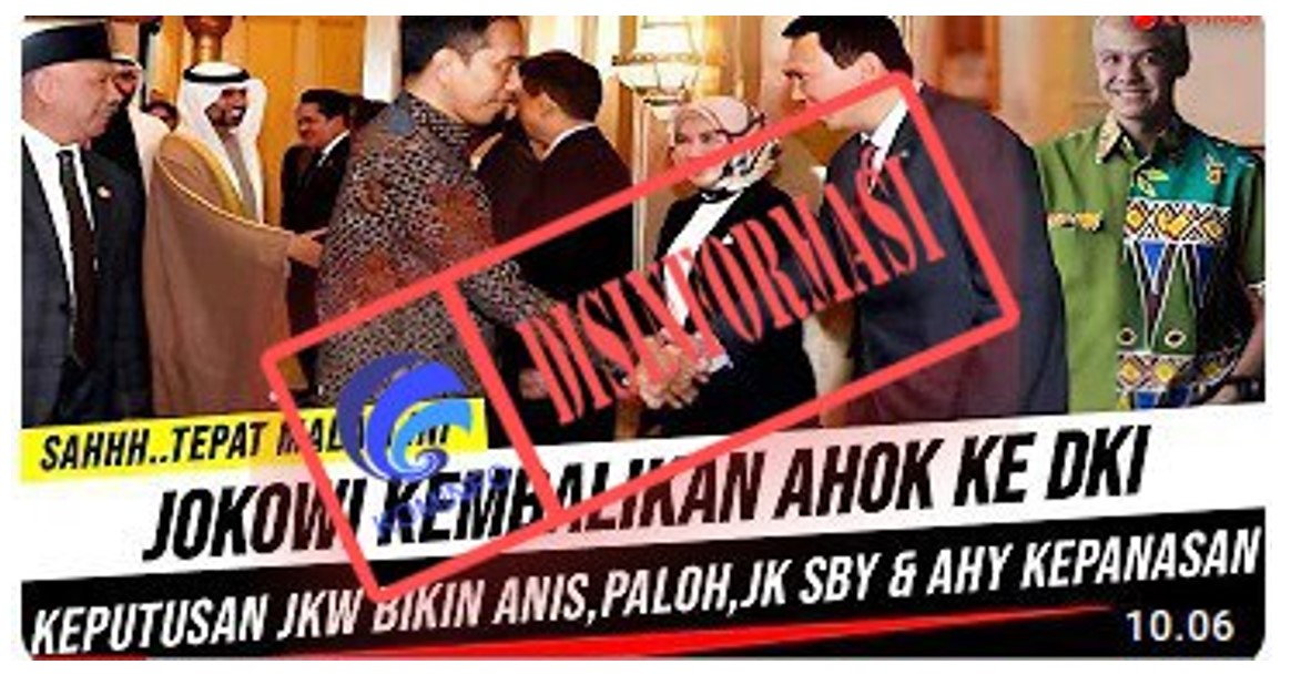 Jokowi Kembalikan Ahok Jadi DKI 1? Cek Faktanya
