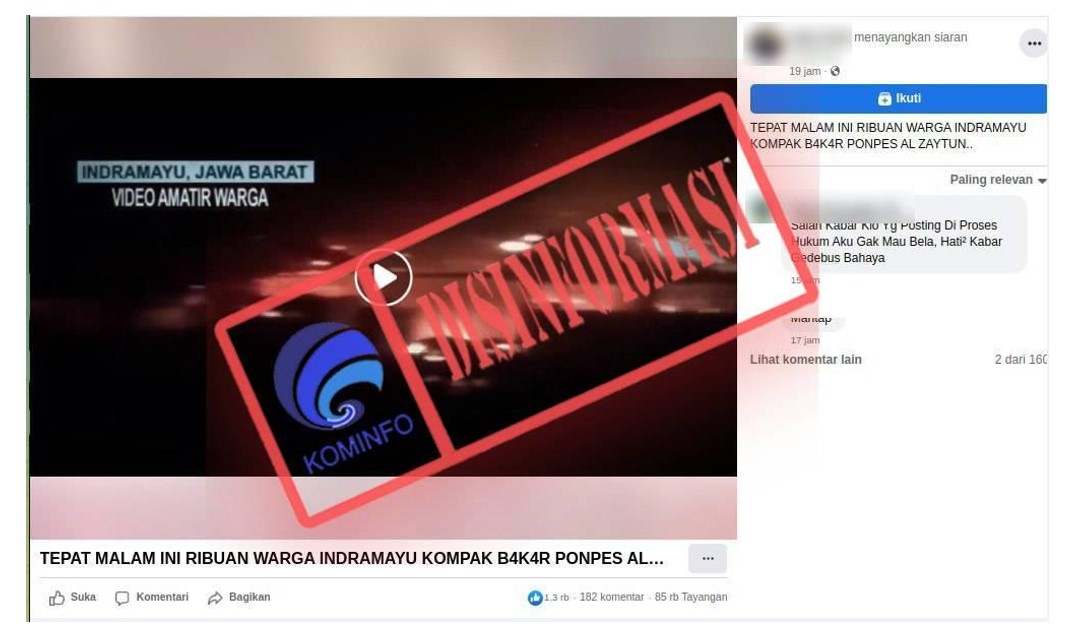 Warga Indramayu Bakar Ponpes Al Zaytun? Cek Faktanya