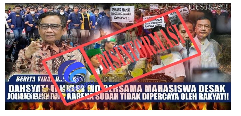 Mahfud MD bersama Gerakan Mahasiswa Desak Jokowi Mundur? Cek Faktanya